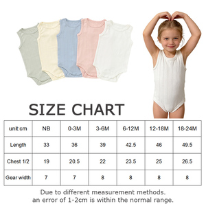 Macacão de Bebê de Verão Respirável em Malha Pointelle Sem Mangas - Product Image 5