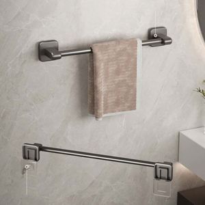 Hot Selling Modern Aluminum Alloy Towel Rack with Double Towel Bars 60cm Paper Towel Roll <b>Holder</b> Complete Bathroom Set - Product Image 5