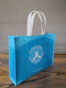 Sac promotionnel réutilisable en non-tissé, sac de courses pour supermarché, sacs fourre-tout en PP non-tissé avec logo imprimé personnalisé - Product Image 4