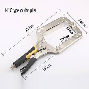 OEM alat meja portabel logam, tang klip pengunci pegangan tukang kayu Tipe C Woodwork Las kayu penjepit wajah - Product Image 4