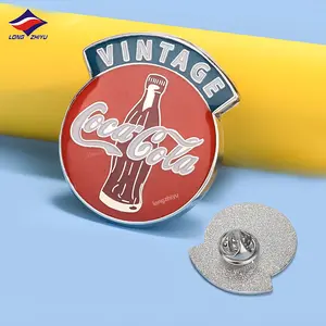 Longzhiyu 15 Years Factory Custom Round Epoxy Printing Badges with Logo Mini Delicate Metal Enamel Lapel Pins