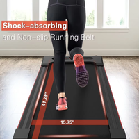Bureau de marche motorisé avec haut-parleur sans fil, capacité 120 kg, tapis de marche portable, machine d'exercice avec inclinaison automatique