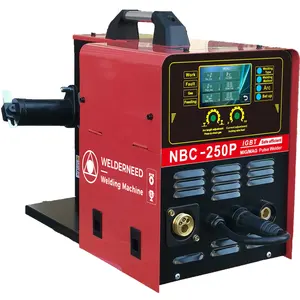 AITEL WelderNeed NBC250P IGBT CO2 MIG/gazsız MIG Wedling makinesi hepsi 1 250amp 220v 380V alüminyum kaynak için tel besleyici inşa