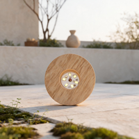 Appareil multimédia portable intelligent avec charge rapide étanche, idéal pour les voyages, le bureau, la maison et le divertissement, avec base en bois
