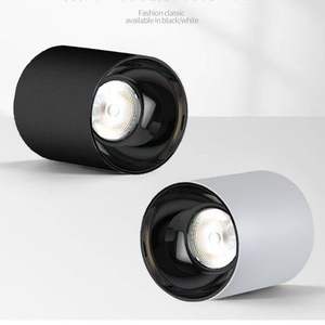 Foco LED Cilíndrico Blanco Minimalista, Regulable, SMD, de Superficie, Redondo, Sin Techo, Moderno - Product Image 6