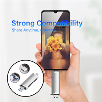 Lector de tarjetas Sd Tf Mini portátil, adaptador de memoria Otg, unidad Flash de disco U, todo en uno, aleación de aluminio, Usb 6 en 1, Usb 3,0 tipo C Micro