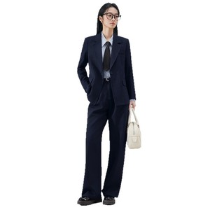 Women's Grey Suit Set Full Sleeve Worsteds Anti-Wrinkle Office Lady Leisure Commuting Interview Autumn Wear - Product Image 5