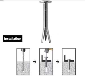Marteau dans ancre <span class=keywords><strong>prise</strong></span> de fixation de cadre mural solide avec clous, clou d'entraînement de marteau M6 dans ancre pour béton, maçonnerie, brique - Product Image 2