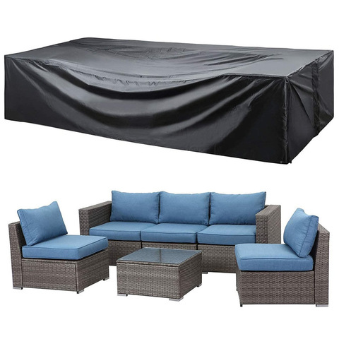 Huasheng Model 190T Best-Selling 210D Black Silver-Coated Oxford Cloth Sofa Cover Outdoor Travel Rain & Dust Cover