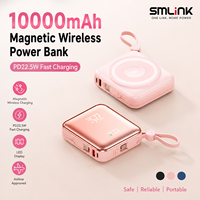 Power Bank Magnetik Nirkabel Baru 10000mAh PD22.5W Pengisian Cepat Baterai Eksternal Mini Portabel Layar LED Lithium Polymer