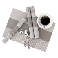 Set de table et sous-verre rectangulaires en fibre de bambou et PVC, antidérapants, imperméables et résistants à l'huile, pour le Festival transfrontalier de Hsinchu