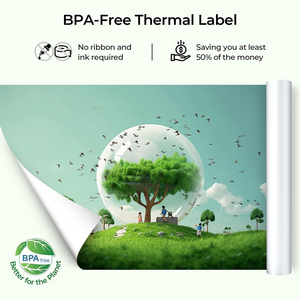 Teddy 2-5/16 X4 inch 59x100mm 3 bằng chứng 500 nhãn một cuộn trắng trực tiếp nhãn nhiệt mã vạch cho địa chỉ vận chuyển ngựa vằn máy in - Product Image 2