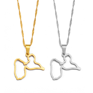 Colliers pendentifs avec carte de la <span class=keywords><strong>Guadeloupe</strong></span>, bijoux, accessoires de carte de la <span class=keywords><strong>Guadeloupe</strong></span>, France # 259121 - Product Image 6