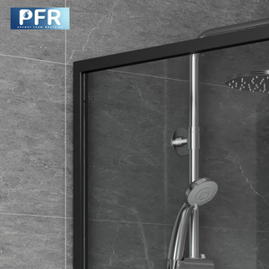 Cornice in alluminio senza cornice nera opaca pannello in vetro di sicurezza temperato <span class=keywords><strong>da</strong></span> 6mm per accessori <span class=keywords><strong>bagno</strong></span> economici hotel - Product Image 2