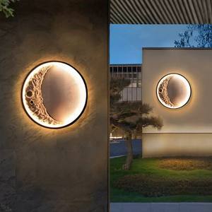 Lámpara de Pared Solar para Jardín con Forma de Luna Creciente, Resistente al Agua, con Acero Inoxidable y Vidrio de Borosilicato, Garantía de 3 Años - Product Image 2