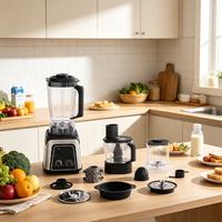 Robot culinaire multifonction 3-en-1 avec minuteur, mixeur en acier inoxydable, vente en gros, commande en gros, OEM ODM disponible pour la maison