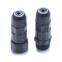 LLT 250V 15A M16 Nylon Connecteur étanche IP67 Mâle Femelle 2 3 4 Pin Plaqué Or Connecteurs de câble étanche