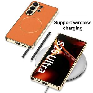 Funda Magnética GKK Fashion para <span class=keywords><strong>Samsung</strong></span> <span class=keywords><strong>Galaxy</strong></span> S26 Ultra 5G, Funda de Teléfono con Anillo Magnético de Níquel y Cuero Electrochapado - Product Image 5