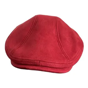 2024 new men women suede red Flat Ivy Newsboy Hat Wool Gatsby Cabbie Cap hats women fashion