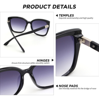 Lunettes de soleil tendance chic de créateur, dégradé violet classique, protection UV pour femmes, vente en gros OEM, lunettes de soleil haut de gamme