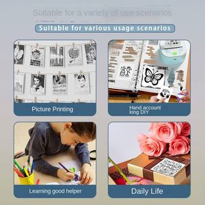 Impresora de Etiquetas Adhesivas para Estudiantes, Impresión de Texto DIY, 203dpi, Batería de 1300mAh, Compatible con Conexión a Teléfono Móvil, Sistemas Android e iOS - Product Image 4