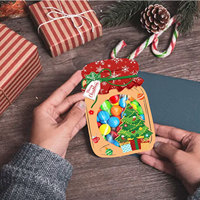 Boîte à bonbons YZ, emballage de cartes de Noël faites à la main, cartes de vœux en bocal Mason, utiles pour la décoration et l'étiquetage de cadeaux d'anniversaire