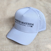 Venta Directa de Fábrica, Gorras de Golf Deportivas de 5 Paneles, Ligeras, de Poliéster, con Logotipo Bordado Personalizado, Perforadas con Corte Láser