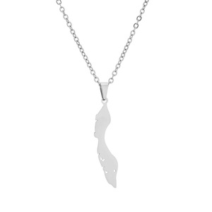 Curacao mapa collares 2024 <span class=keywords><strong>moda</strong></span> nuevo acero inoxidable hombres mujeres pareja cadena Colares Curacao 2024 <span class=keywords><strong>Moda</strong></span> em Aco Inoxidavel - Product Image 5