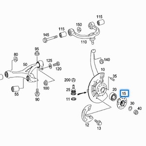 Roulement de roue arrière 1643560201 pour Mercedes-Benz <span class=keywords><strong>ML</strong></span> <span class=keywords><strong>W164</strong></span>, <span class=keywords><strong>accessoire</strong></span> de pare-chocs de voiture de haute qualité - Product Image 4