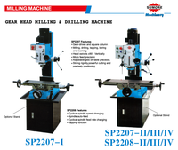 Zay7045fg/1 Fraiseuse et perceuse à engrenages Taladro Fresador Metal Benchtop Drill Mill Machine SP2208-IV