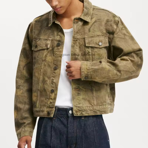 Fabricant personnalisé Veste <span class=keywords><strong>camouflage</strong></span> en denim sergé imprimé arbre complet Veste en jean <span class=keywords><strong>camouflage</strong></span> en coton à boutons pour hommes - Product Image 4