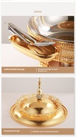 304 Edelstahl Dampf-Wärmeisolierung 8L Kapazität Speisenwärmer für Hochzeits-Catering Buffet-Service Gold