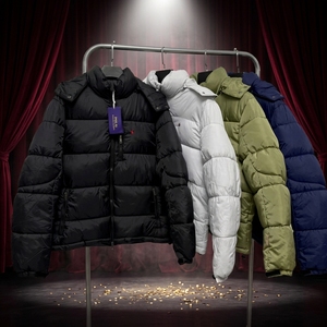 Veste matelassée à capuche noire brillante de style RLS personnalisée, veste d'<span class=keywords><strong>hiver</strong></span> chaude pour hommes et femmes, pour l'extérieur - Product Image 6