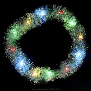 Neue Werbung ChristmasTinselFestival Dekorationen glow in <span class=keywords><strong>the</strong></span> dark lametta halskette - Product Image 2