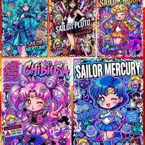 Cartes de fan art YZ dernières nouveautés, figurines anime Eif Baby, Cinnamoroll, cadeau <span class=keywords><strong>Sailor</strong></span> <span class=keywords><strong>Moon</strong></span>, cartes de collection B5, coffret booster de cartes artistiques, <span class=keywords><strong>jeux</strong></span> de société - Product Image 6