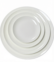 Assiette à dîner en porcelaine blanche PITO de 8 pouces, logo personnalisé, écologique, vente en gros, assiette de fête pour restaurant, hôtel
