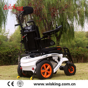 Hospital añoso gente altura ajustable manual plegable silla de ruedas baño silla con ruedas de pie y la cabeza resto - Product Image 5