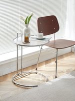 Table basse en verre trempé de style médiéval Wabi-Sabi avec cadre métallique et fonction de levage et d'abaissement pour salon, balcon, chambre à coucher