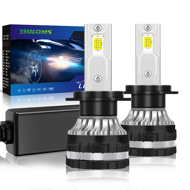YHKOMS K3 Auto Light H4 70W Led Headlight Super Bright 12V 6000LM Universal Fitment 1 Year Warranty