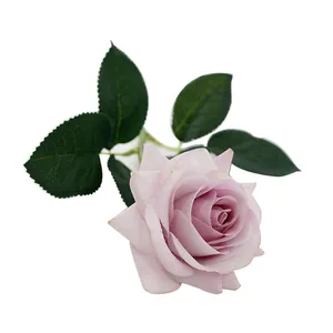 婚礼单人工玫瑰花乳胶真实触感玫瑰花丝绸装饰
