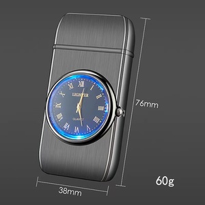 Wholesales <strong>Custom</strong> <strong>Lighter</strong> with Clock Cheap Prices Butane Gas Flint Watch <strong>Lighter</strong> for Men Cigarette - Product Image 3