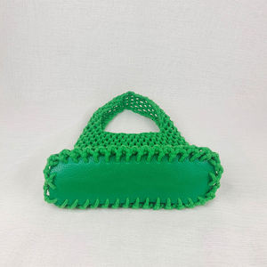 세련된 코튼 로프 짠 마크라메 메쉬 그물 비치 백 수제 크로 셰 뜨개질 가방 대용량 핸드 백 - Product Image 5