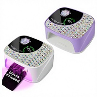 Lampe à ongles transfrontalière à strass, forme carrée, UV/LED, séchage rapide, 268W haute puissance, modèle SUN-S60 pour les ongles