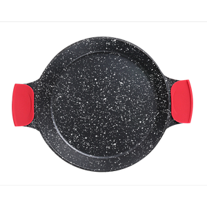 Paella in alluminio 32cm 36cm 40cm Design coreano doppio manico Wok e padelle per cucina di casa - Product Image 1