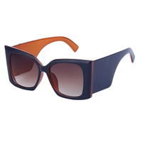 Partagas personnalisé Logo oeil de chat surdimensionné cadre UV400 lunettes de soleil blanc léger à la mode en gros pour les femmes