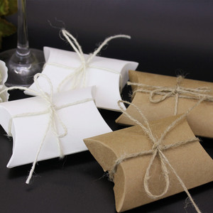 9*6.5*2.5cm Blank Kraft Paper Wedding Candy Box Mini Personalized <strong>Pillow</strong> Shaped Box White <strong>Pillow</strong> Shaped Gift <strong>Small</strong> Candy Box - Product Image 4