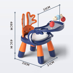 <span class=keywords><strong>Chaise</strong></span> haute multifonctionnelle pour bébé, robuste, ergonomique et idéale pour les nourrissons et les tout-petits - Product Image 6