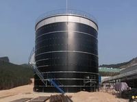 Réservoir Schumann 21,35m*18,27m en acier au carbone anti-corrosion, boulonné, grand volume, digesteur anaérobie CSTR, hautement sûr et fiable