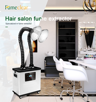 Extracteur de fumée professionnel à faible bruit de 210W Collecteur de vide de poussière d'ongle de salon de beauté de table de puissance forte