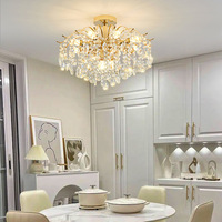 Luminaire français Lustre en cristal de luxe Suspension Restaurant Chambre Lustre Lampe Vente en gros